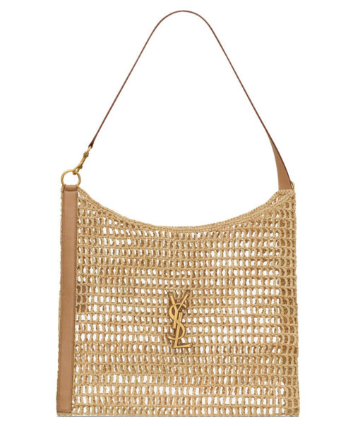 Saint Laurent Oxalis Bag In Raffia Macrame